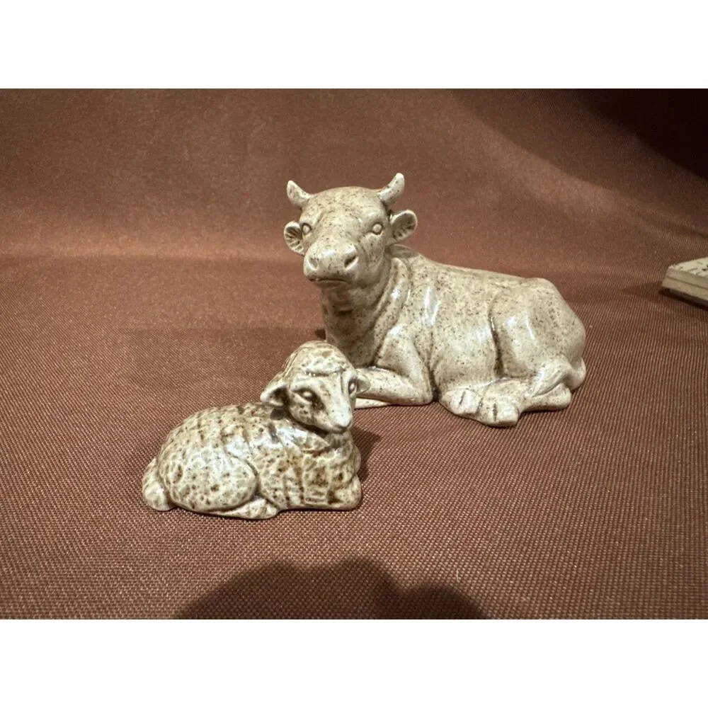 Small Ceramic Nativity Scene Set of 7 Pieces